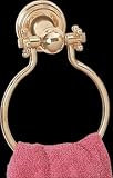 Towel Ring, Bright Brass with Cross Handles