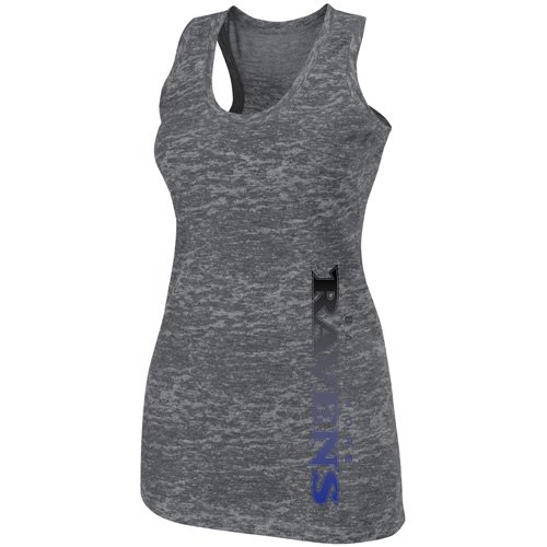 Baltimore Ravens Ladies Intense Defense II Burnout Racerback Tank Top - Dark Ash (Small)