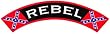 Rebel Embroidered Confederate Flag Iron-On Rocker Civil War Patch