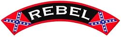 Rebel Embroidered Confederate Flag Iron-On Rocker Civil War Patch
