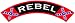Rebel Embroidered Confederate Flag Iron-On Rocker Civil War Patch