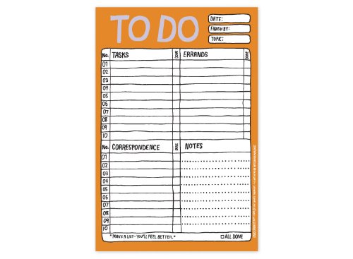 Knock Knock Hand Lettered Note Pad To Do, 6-Inch by 9-Inch On Sale