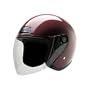 HCI-20 Wine Open Face Motorcycle / Scooter Helmet with Clear Flip Visor (Large)
