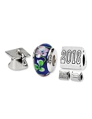 Sterling Silver Reflections Graduation Boxed Bead Set