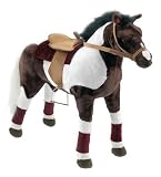 Happy People 58984 - Cowboypferd mit Sound stehend Sattel und Zaumzeug