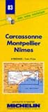 Michelin Carcassonne/Montpellier/Nimes, France Map No. 83 (Michelin Maps & Atlases)