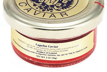 Red Capelin Caviar - pasteurized caviar - 1.75 oz 50 gr, Iceland by Apilcina