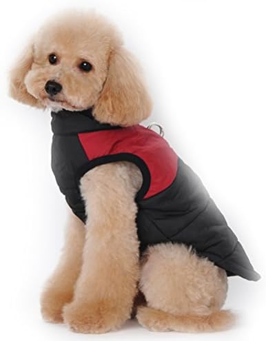 HAIPAITE Dogs Ski Cotton Vest Waistcoat Dark Red 6X-Large 32"x19"x19"
