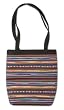 Cotton handbag, 'Rainbow Parallels' Cotton handbag, 'Rainbow Parallels'