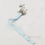 Sterling Silver Rocking Horse Baby Pacifier Clip... by Empire Silver