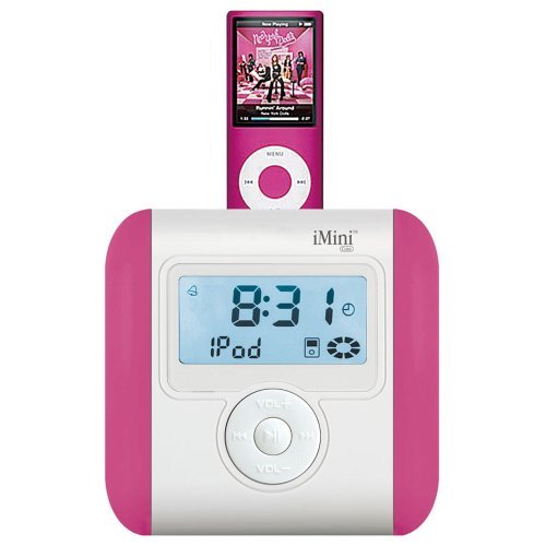 Ozaki Imini Radio Alarm Ipod Iphone Speaker In Pink Picture