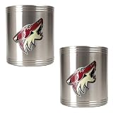 NHL Phoenix Coyotes Two Piece Stainless Steel Can Holder Set- Primary Logo