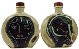 20 Oz. MARA Stoneware COLLECTIBLE Liquor Flask DECANTER Abstract WOMAN Hand