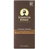Scharffen Berger 82% Extra Dark Chocolate Bars, 3-Ounce Bars (Pack of 6)