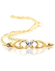 Butterfly Style Special Shape Cubic Zirconia Bracelet in Gold - 10kt Yellow