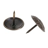 100個入り 菊パターンくぎ 装飾釘 アンティーク家具タックリベット ヴィンテージ スタイル 16mm