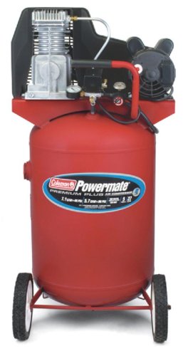 Coleman Powermate Premium Plus Series, Oil Lubricated Belt Drive, 27 gallon Air Compressor