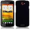 HTC One S Rubberised Back Cover Case / Shell / Shield - Solid Black