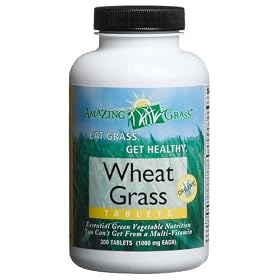 Amazing Grass Organic Wheat Grass Tablets, 200-Count Bottle