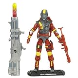 GI Joe Movie Series "The Rise of Cobra" 4 Inch Tall Action Figure - Flamethrower CHARBROIL with Hi Pressure Infantry Flamethrower, Hose, Backpack with "Fuel Tank", Missile Launcher with Red Missile and Display Stand