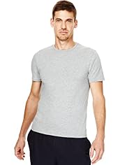 2 Pack Cool & Fresh™ Stretch Cotton Crew Neck Vests with Stay New™