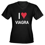 I love viagra Humor Women's V-Neck Dark T-Shirt by CafePress