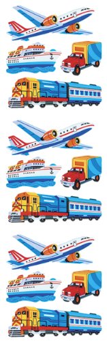 Transportation Slim Stickers
