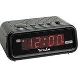 114661 .6" Led Red Alarm Clock (Black)