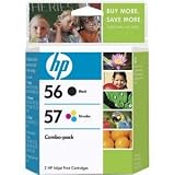 HP 56 Black & HP 57 Tri-Color Remanufactured Ink Cartridges