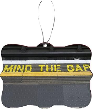 Rikki KnightTM Mind the Gap on London Subway Underground Design Tree Ornament / Car Rear View Mirror Hanger