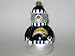 BUFFALO SABRES 6" tall and 3" wide Blown Glass Snowman CHRISTMAS ORNAMENT