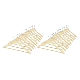 Set of 20 Whitmor Wood Suit Hangers - Natural