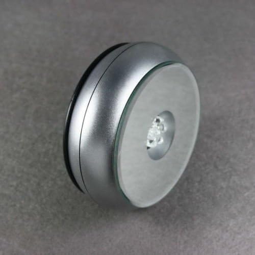 12PCS New Unique Display 3D Rotating Crystal Base Stand 7 LED Light