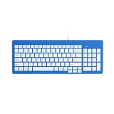 Wintec FileMate Imagine Series K2210 USB Standard Keyboard - Light Blue with White Keys (3FMNK2210UBL-R)