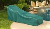 Budge Industries P2A01GP1 Green Piping Double Chaise Lounge Cover - 32-Inch by 64-Inch by 80-Inch