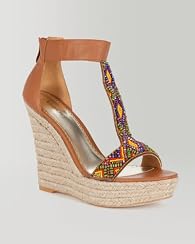 Trisha Jute Hand Beaded Wedge