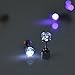 Flammi Stainless Steel Bright Stylish Fashion LED Earrings Glowing Diamond Crown Shaped Ear Studs (Pair, Dazzle)