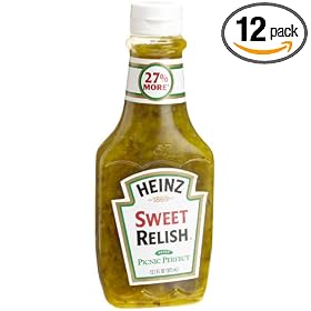 Heinz Sweet Relish, 12.7-Ounce Squeeze Bottles (Pack of 12)