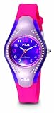 Fila Hi-Glow Watch with Soft PU Pink Strap