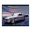 (16x20) Ford Mustang (GT-500, Silver) Art Poster Print