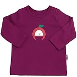 Anna Nicola(アンナニコラ) ベビー用長袖カラフルTシャツ りんごプリント【ロンＴ】 (80cm, バイオレット)