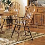 IMAGE OF Nostalgia Oak Arm Chair (Sold As a Pair) by Coaster Furniture
