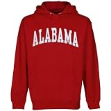 NCAA Alabama Crimson Tide Crimson Bold Arch Pullover Hoodie Sweatshirt