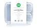 Hot Deal! Reusable 3-Compartment Bento Box Food Container by Simple Kitchen Products, Dishwasher, Microwave & Freezer Safe, BPA Free, Best for Portion Control & Meal Prep Containers, 12 Pack