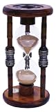 River City Clocks 60 Minute Antique Wood Hourglass Sand Timer, 12-Inch Tall