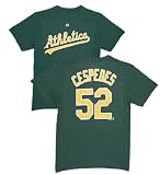 Oakland Athletics Yoenis Cespedes Name and Number Green T-Shirt