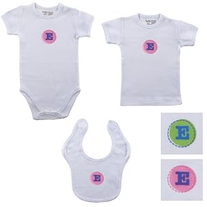 Personalized Initial Baby Clothes Set - E