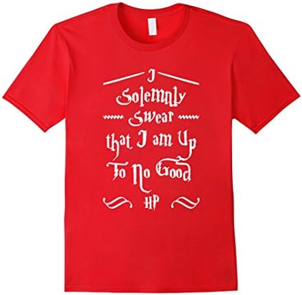 Men's I Solemnly Swear That I Am Up To No Good Tshirt Medium Red
