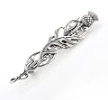 Scottish Celtic Thistle Cloak or Kilt Sterling Silver Pin Brooch