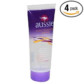 Aussie Shine Enhancing Gel, Sun-Touched Shine, Flexible Hold, 7 oz Bottles, Pack of 4
